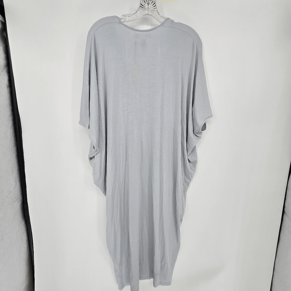 barefoot dreams lux milk jersey caftan grey tunic dress one size - Picture 3 of 7